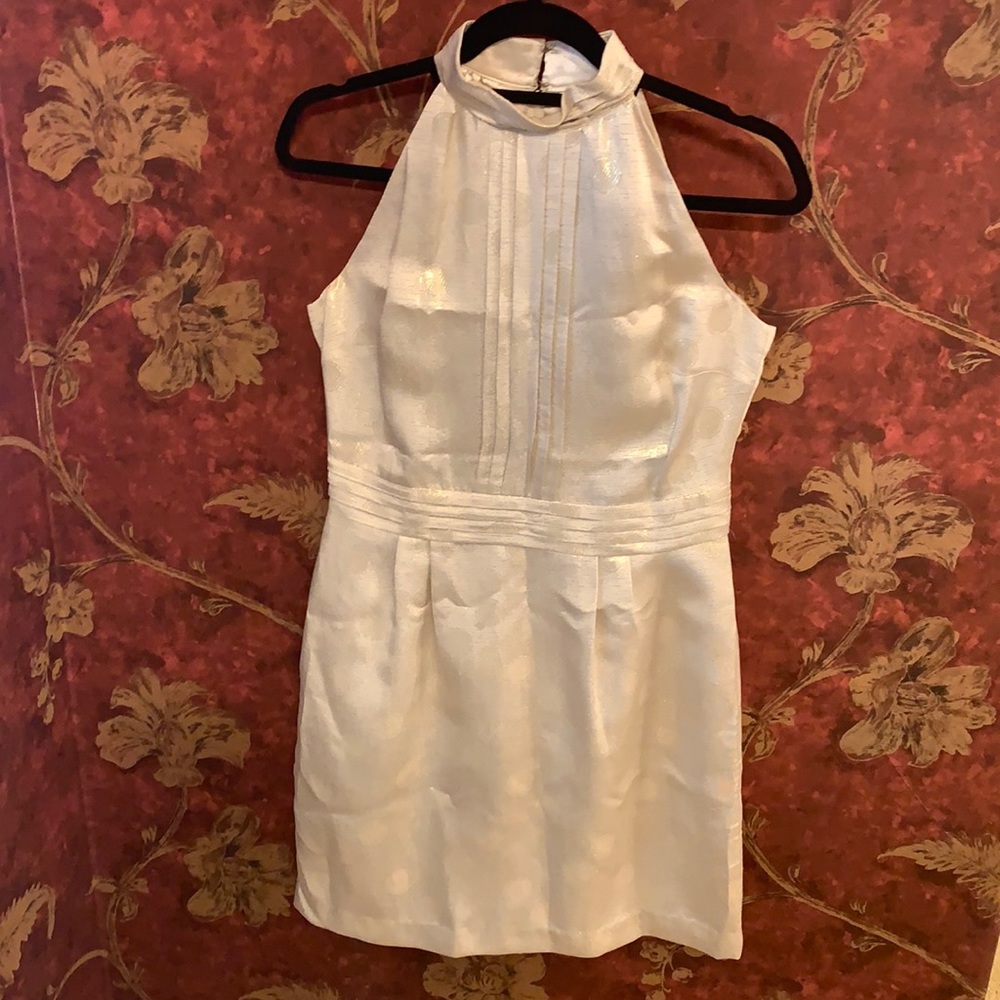 Antonio Melanie Gold metallic dress - size 6